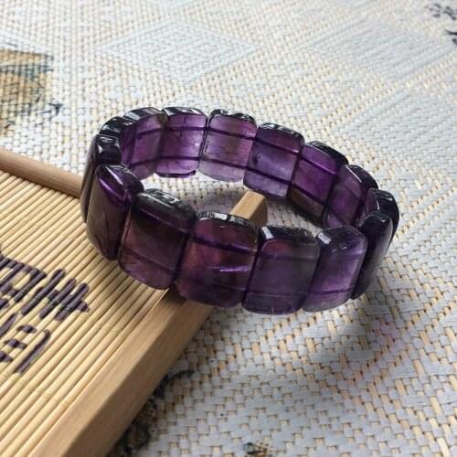 Natural amethyst stone beads bracelet natural gemstone bracelet DIY jewelry for woman birthstone of Sagittarius Aquarius
