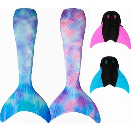 2020 Adult Fancy Mermaid Tails With Monofin Swimsuit for Kids Adults summer Dress swimmable tail Mermaid Costume