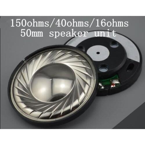 50mm speaker unit Strong Bass Titanium film fever unit 16ohms/40ohms/150ohms 2pcs