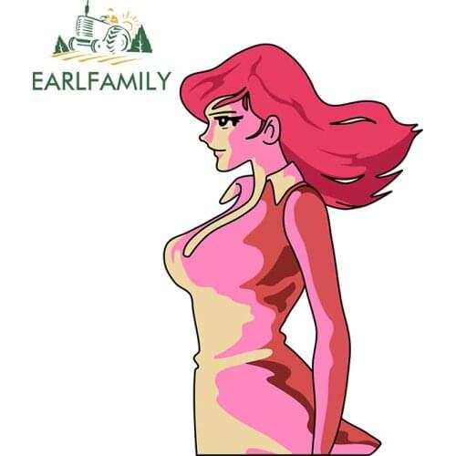 EARLFAMILY 13cm x 8.3cm for Cute Fujiko Anime Decal Funny Car Sticker Creative Air Conditioner Occlusion Scratch Car Assessoires