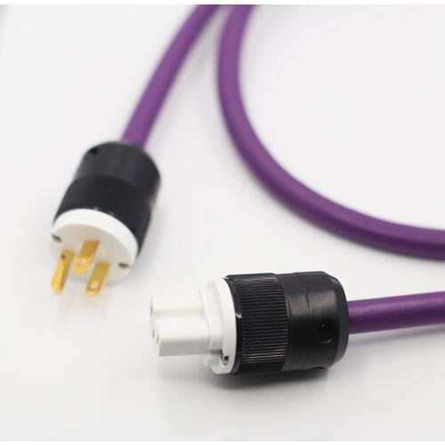 AC313 OFC Power cable Gold plated US AC Power cable for HIFI AC cable line hifi audio amp cable