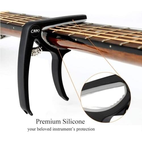 Guitar Capo for Acoustic and Electric Guitars Lightweight Quick Release Capo for 6-String Guitars Ukulele Bass Banjo
