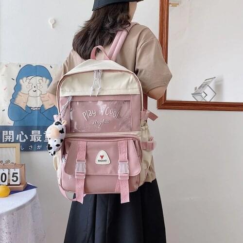 Summer New Student Kawaii Women Backpack Harajuku Large Capacity Fashion School Bags
