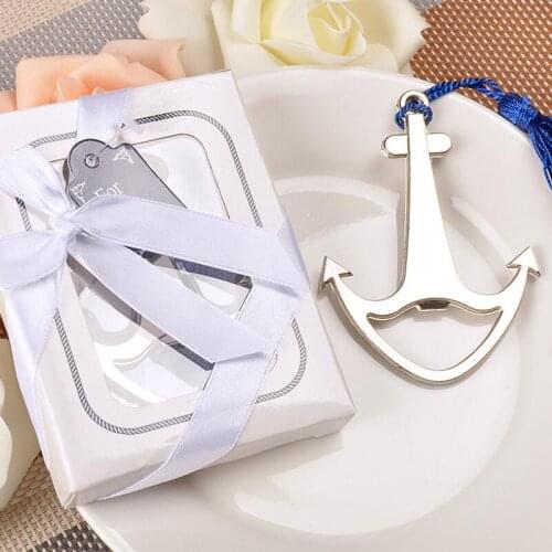 Hot Sale Nautical Themed Silver Anchor Bottle Can Opener Beer Coke Soda Cap Wedding Favors Gift Party LX8551