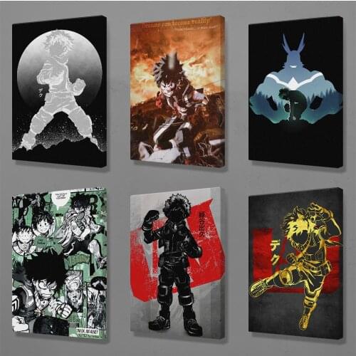 My Hero Academia Midoriya Izuku Deku Canvas Wall Art Decoration prints for living Kid Children room Home bedroom decor Painting