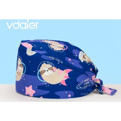 Cartoon Working Scrub Hat Medical Nurse Caps Doctor Surgical Hat Dental Beauty Salon Scrub Cap 100% Cotton gorro enfermera