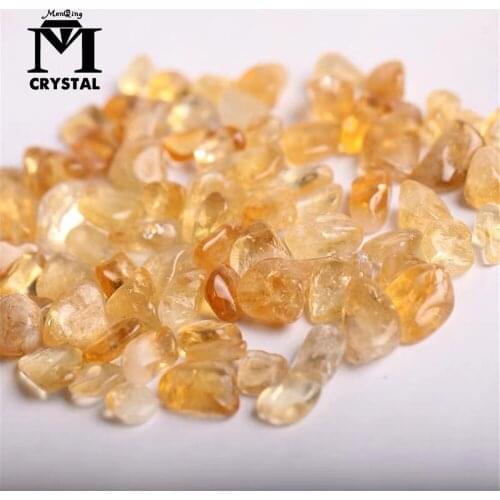Natural Brazilian Citrine Irregular gravel yellow quartz crystal rough healing stone mineral specimen tank fish