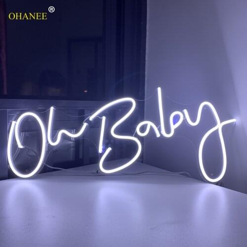 Oh Neon BABY LED Neon Sign Custom Made Wall Lights Party Wedding Shop Window Restaurant Birthday Decoration