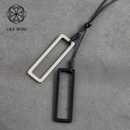 Unique Design Pendants Necklace Vintage Simple Necklace Gifts For Women Handmade Sweater Rope Chain Necklace Jewelry Accessorie