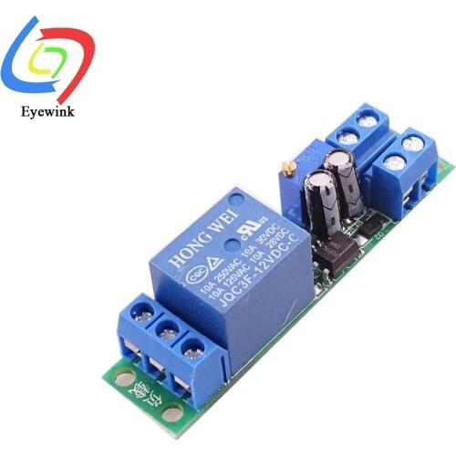 NE555 Delay Time Relay Module Timing Switch off Control Cycle Timer DC 12V LED Display Intelligent Control Time Relay