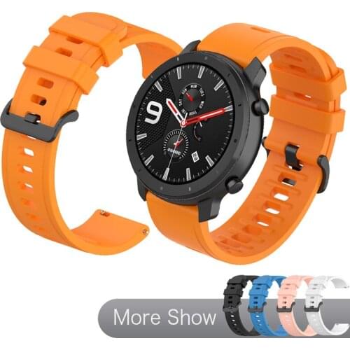 For Huami Amazfit GTR 47mm Watch Band Soft Silicone Wrist Strap 22mm Watchband For Samsung Galaxy Watch 3 45mm 46mm Gear S3