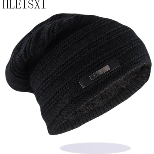 New Skullies Beanies Winter Hats For Men Scarf Knitted Hat Women Male Gorras Warm Soft Neck Bonnet Beanie Hat Cap