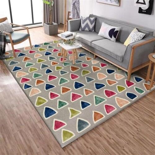 Modern Minimalist Color Irregular Triangle Stone Gray Kitchen Living Room Bedroom Bedside Carpet MatCustom Size