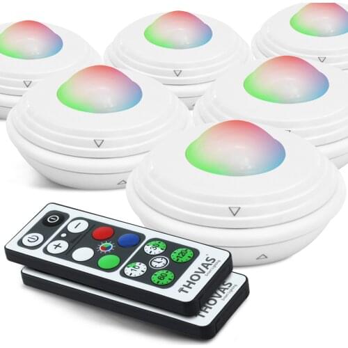 THOVAS LED Night Light Wireless UFO Lamp design,Batery Operated(Not included),Remote Control(Included),WRGB 4 Color Moded