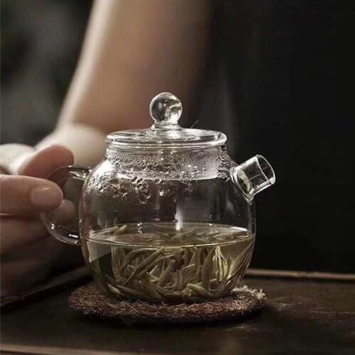 Heat-resistant Glass Mini Small Pot Japanese Style Tea Maker Teapot Filter Teaset Household High Temperature Flower Teapot 120ML