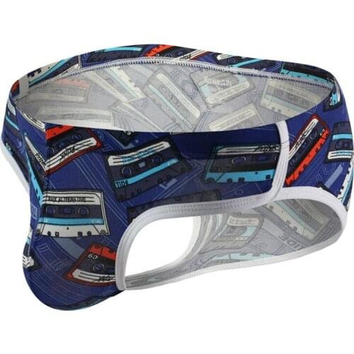 Sexy Men Underwear Briefs Shorts Homme Printed Panties Man Breathable Low Waist U Convex Pouch Underpants Male Cueca Calzoncillo