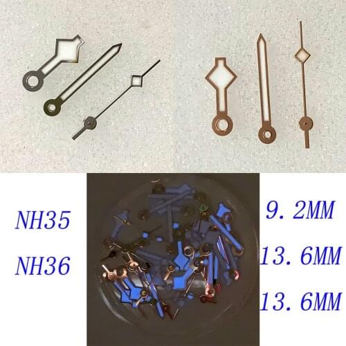 Improved SKX pointer diving Japanese NH35/NH36 green luminous three hands for watch accessories automatic movement
