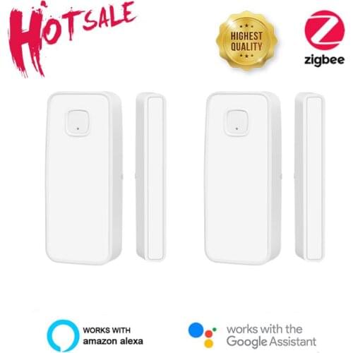 Tuya Zigbee Smart WiFi Door Sensor Door Open / Closed Detectors Wifi Home Alarm Compatible With Alexa Google Home Tuya APP
