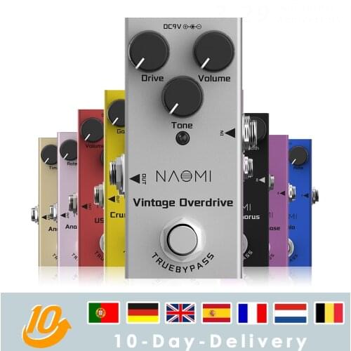 NAOMI Electric Guitar Effect Pedal Vintage Overdrive /Phase /Overdrive / Distortion /Tremolo /Chorus/ Delay Guitar Effect Pedal