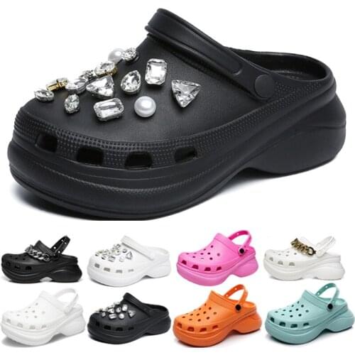 Similarfree Women Sandals New Casual Shoes Size 36-41 Diy Accessories Non-Slip Summer 6cm High Heels Ladies Slippers