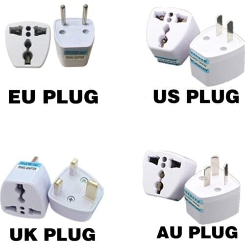 1PC Universal EU UK US GER AU CHN Plug Adapter European Germany Australia China Power Plug Socket White Travel Converter Plug