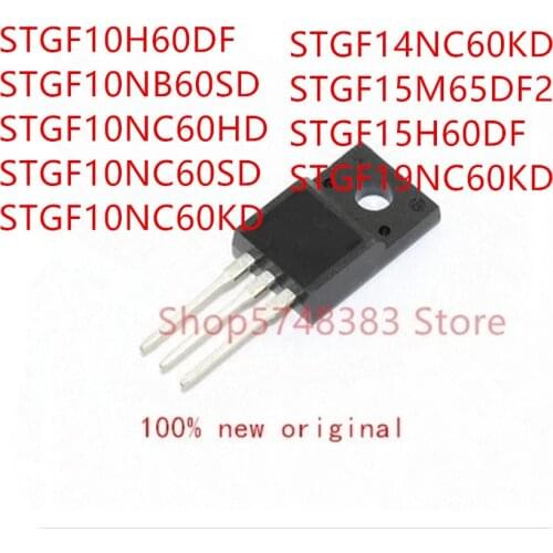 10PCS STGF10H60DF STGF10NB60SD STGF10NC60HD STGF10NC60SD STGF10NC60KD STGF14NC60KD STGF15M65DF2 STGF15H60DF STGF19NC60KD TO-220F