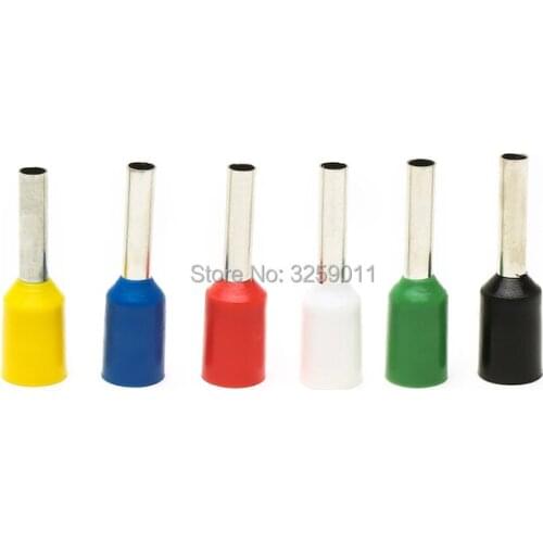 1000PCS EV1518 1.5mm Electrical Crimp Terminal Block Tubular Wire Connector Cable Cord End Bootlace Ferrule tubular E1518 AWG16