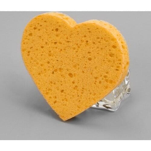 3'' Yellow Compressed Cellulose Facial Cleansing Sponges Makeup Remover 5pcs