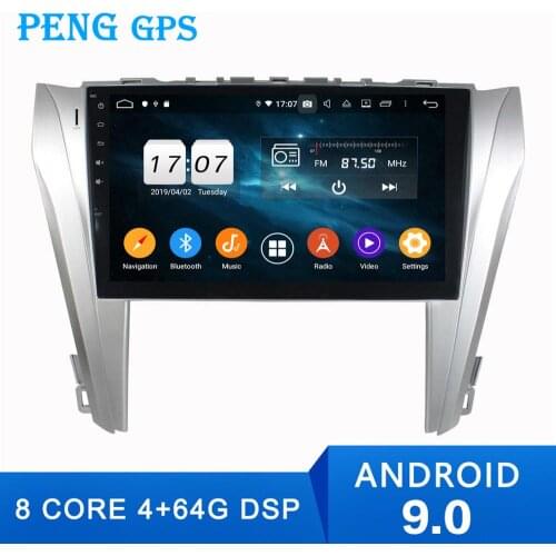 4+64G Android 9.0 Car No DVD Player GPS Navigation for Toyota Camry Aurion 2014-2017 Auto Radio Stereo Unit Multimedia With DSP