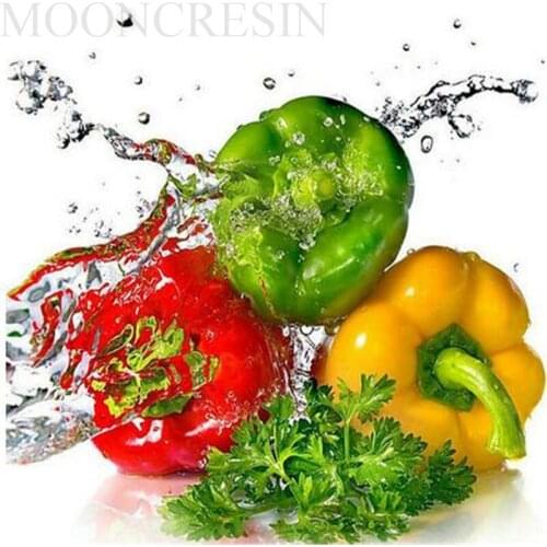 5D Diy Diamond Painting Color Chili Full Square Round Drill Embroidery Cross Stitch Rhinestone Mosaic Needlework Home Decoration