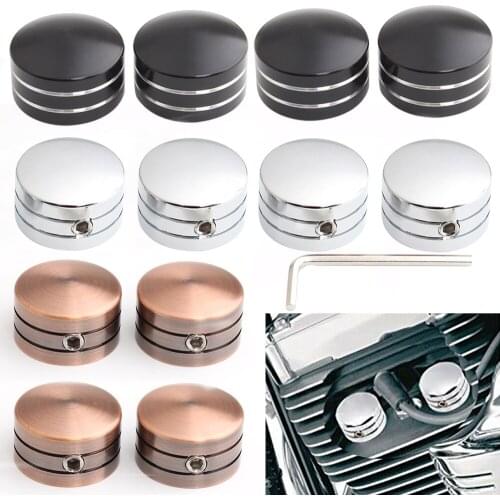 Motorcycle Aluminum Spark Plug Head Bolt Cap Cover For Harley Twin Cam Touring Glide Sportster XL 883 1200 Models