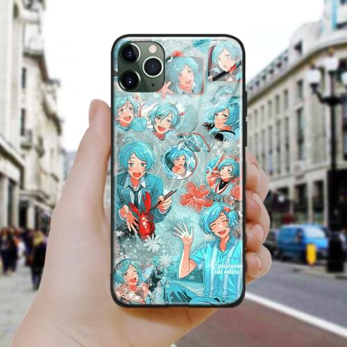 Ensemble Stars anime fanart Soft Silicone Glass Phone Case Cover Shell For iPhone SE 6 6s 7 8 Plus X XR XS 11 12 Mini Pro Max