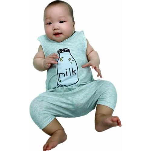 COSPOT Newborn Jumpsuit Baby Girls Boys White Summer Cotton Striped Romper Toddler Tank Jumpsuit Baby Girl Clothes 2021 New 30