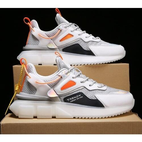 New Mens Sneakers Breathable Comfortable Running Shoes Male White Chunky Shoes Outdoor Walking No-slip Sports Shoes Zapatillas