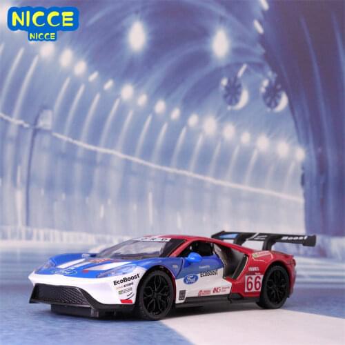 Nicce 1:32 Ford GT Le Mans V8 Race Car Alloy Car Model Diecasts Toy Vehicles Car Model with Light & Sound Car Toys for Children