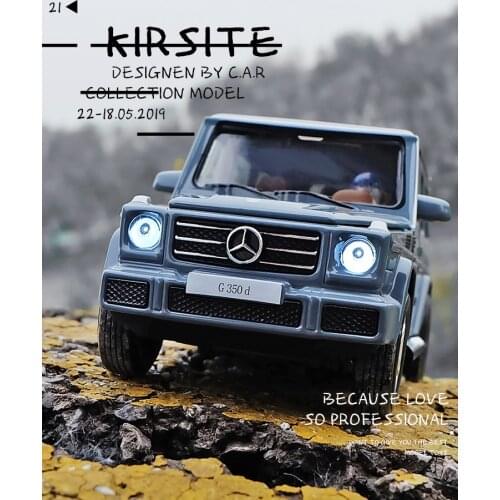 1:32 Simulation Mercedes-Benz G350d Off-Road Vehicle Door Open Sound And Light Pull Back Car Alloy Car Model Childrens Toy Car