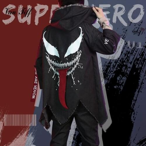 Venom Costume Spider Costume Man Hoodies Sweatshirts Superhero Venom Hoody Hooded Jacket Streetwear Halloween Costume Clothes