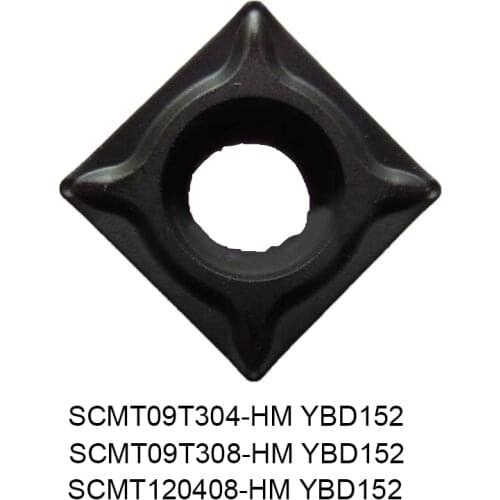 Original SCMT 09T304 09T308 120408 SCMT09T304-HM SCMT09T308-HM SCMT120408-HM YBD152 External Round Turning Square CNC Inserts