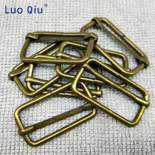Buckles Belt Slider Third gear deduction Bronze Webbing adjustment buckle suspender clips boucle de ceinture 100 pcs/lot 32mm
