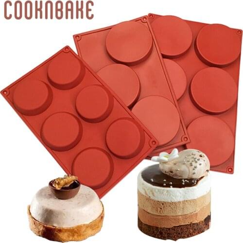 COOKNBAKE Silicone Mold For Pastry Baking Round Soap Candy Chocolate Mould Biscuit Bread Cake Form Pudding Jelly Ice Tool