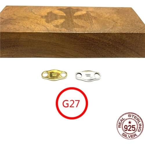 G27 S925 sterling silver shoelace buckle shoe buckle gadget original retro punk style European and American fashion personality