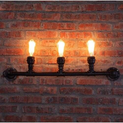 AC100-240V Vintage American Retro aisle stairs corridor balcony wall lamp Nordic minimalist restaurant bar pipe wall sconce
