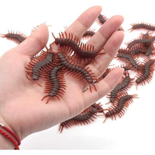 1Pcs Simulation Centipede Frightening Toys Decorative Stakes & Wind Spinners Miniatures Fairy Garden Moss Terrarium Resin Crafts