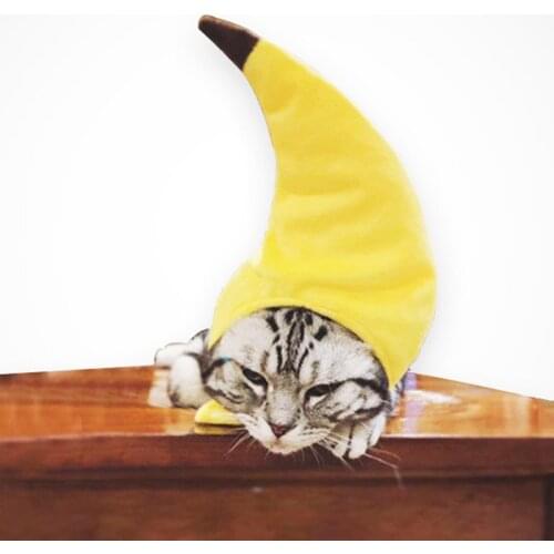 1PCS Creative Funny Pet Dog Cat Cap Costume Banana Hat New Year Party Christmas Cosplay Accessories Photo Props Headwear