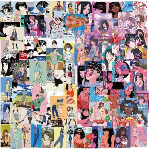 10/50/100PCS Sweetheart Beauty Stickers Anime Girls Otaku Welfare Illustration Laptop Graffiti Sticker Decal Kid Classic Toys