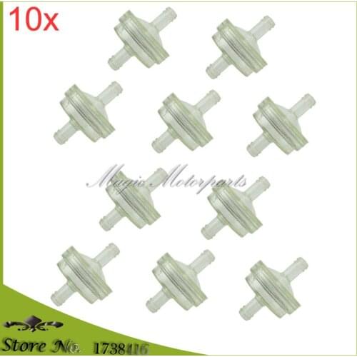 10x 1/4" Fuel Filter For Briggs & Stratton 298090 298090S 4105 5018B 5018H 5018K JOHN DEERE AM107314 LG298090 TORO 56-6360