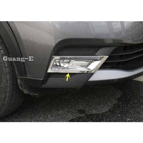 For Nissan Kicks 2017 2018 2019 2020 Car Styling Cover Detector ABS Chrome Front Fog Light Lamp Trim Frame 2pcs