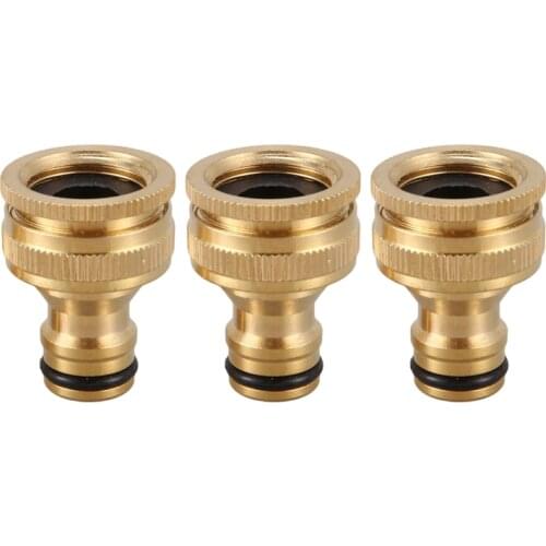 3Pcs 1/2 inch 3/4 inch Thread Quick Connector Tap Connector For Garden Irrigation Watering Hose Pipe Fitting Adapter