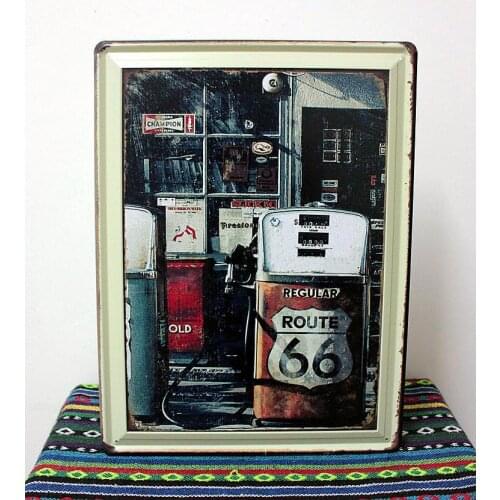 30pcs/lot Metal Sign shabby chic Wholesale vintage painting Route 66 Tin sign Art decoration Bar Retro Metal Wall decor N-66 Mix