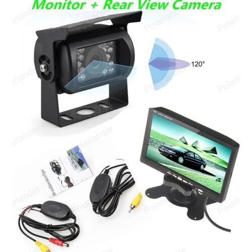 7 Inch TFT Monitor RearView Monitor TFT LCD Color Display Screen Monitor 18LED Car Rear View camera